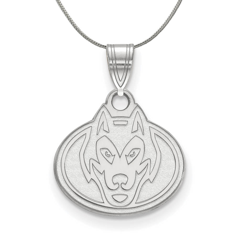 Sterling Silver St. Cloud State Small Pendant Necklace, Item N17471 by The Black Bow Jewelry Co.