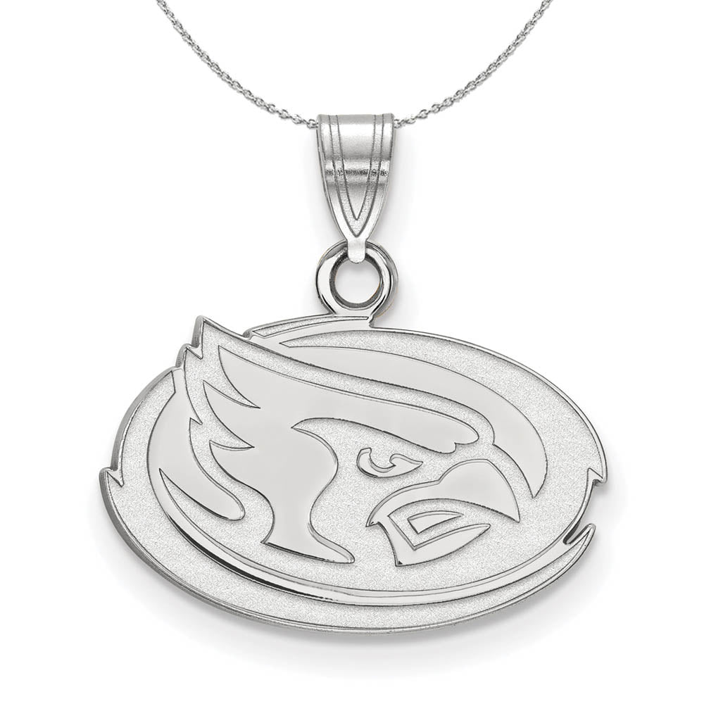 Sterling Silver Iowa State Small Oval Disc Necklace, Item N17541 by The Black Bow Jewelry Co.