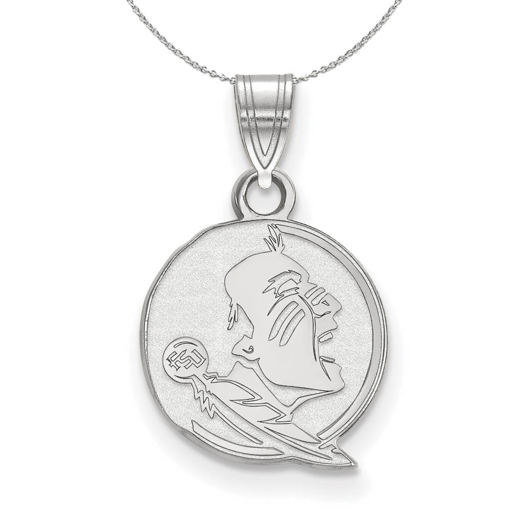 Sterling Silver Florida State Small Necklace, Item N17575 by The Black Bow Jewelry Co.
