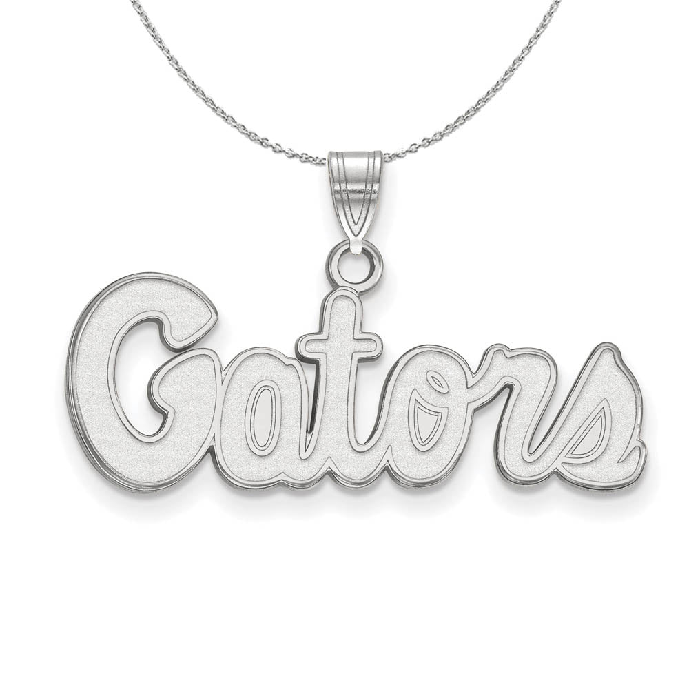 Sterling Silver U. of Florida Small 'Gators' Necklace, Item N17579 by The Black Bow Jewelry Co.