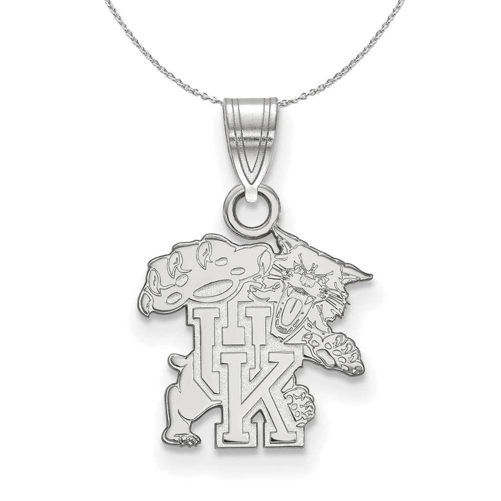 Sterling Silver U. of Kentucky Small Pendant Necklace, Item N17583 by The Black Bow Jewelry Co.