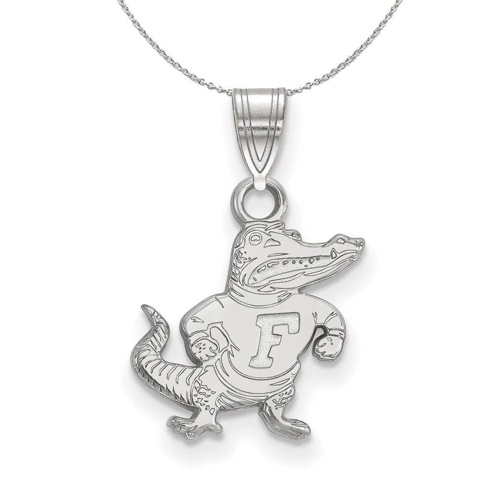 Sterling Silver U. of Florida Small Pendant Necklace, Item N17606 by The Black Bow Jewelry Co.