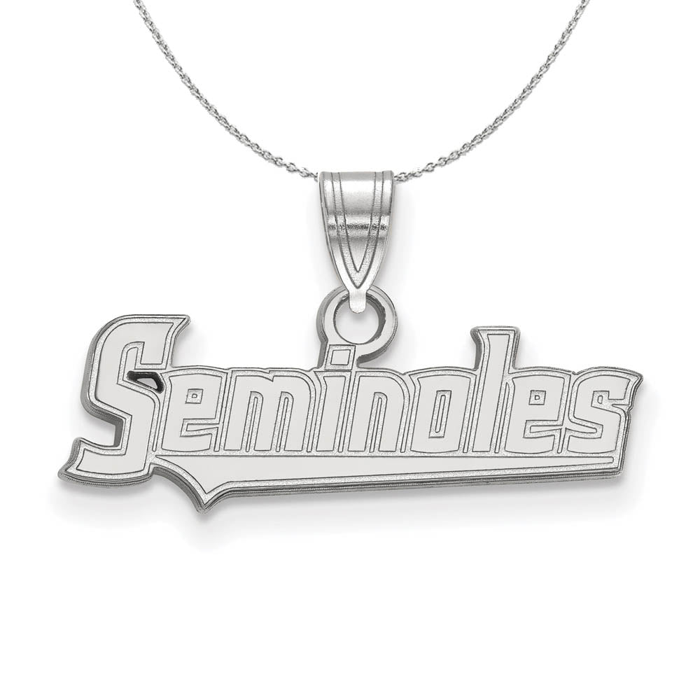 Sterling Silver Florida State Sm 'SEMINOLES' Necklace, Item N17611 by The Black Bow Jewelry Co.