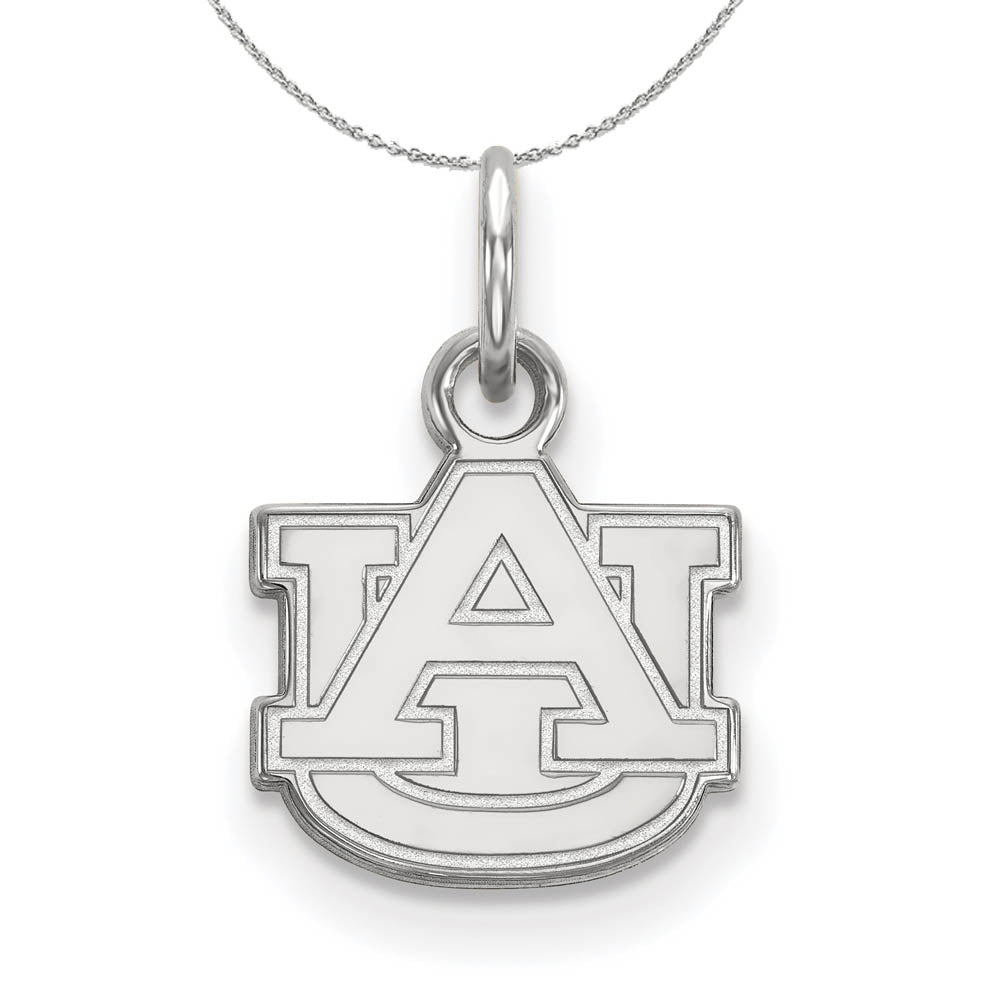 Sterling Silver Auburn U XS (Tiny) 'AU' Necklace, Item N17623 by The Black Bow Jewelry Co.