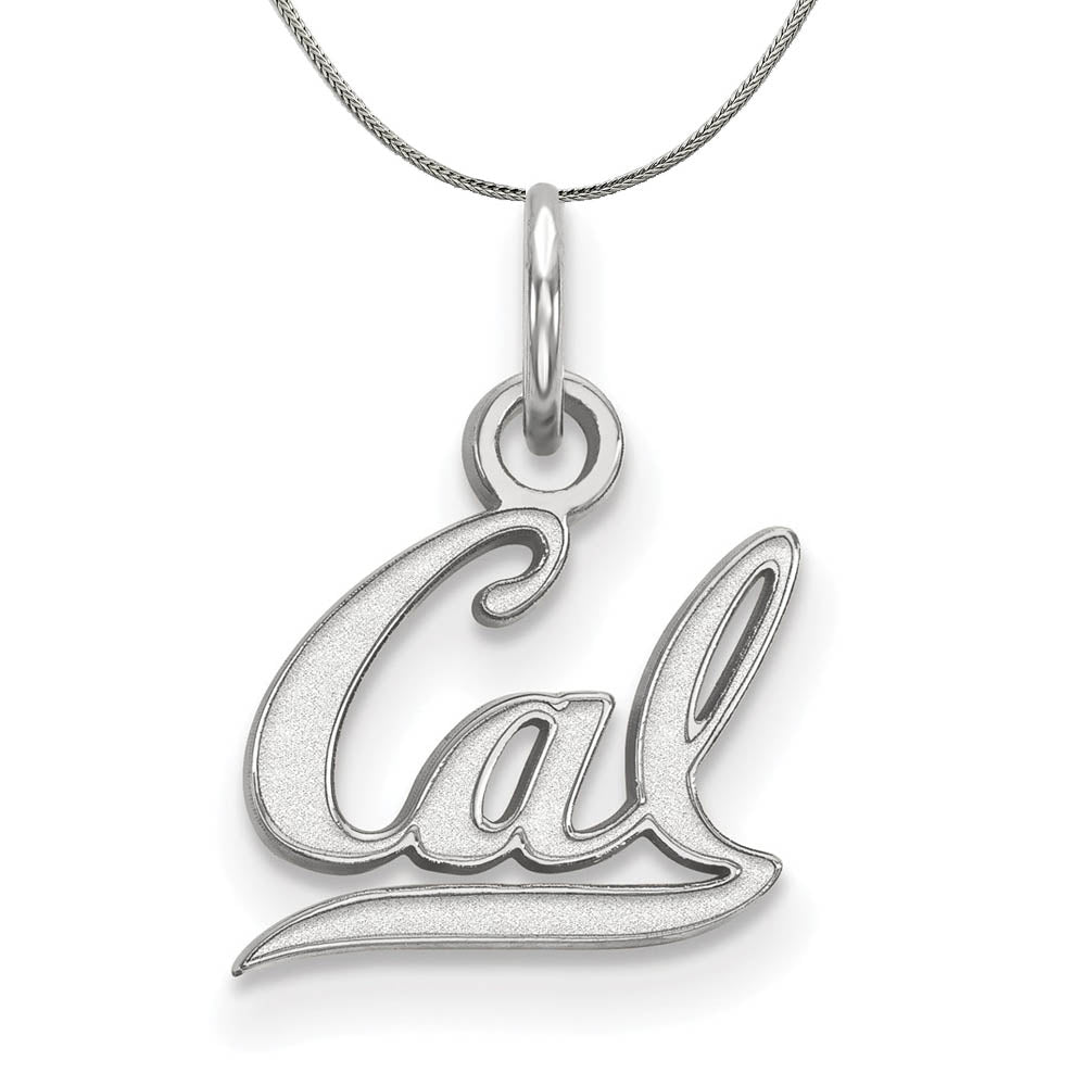 Sterling Silver California Berkeley XS (Tiny) 'Cal' Necklace, Item N17650 by The Black Bow Jewelry Co.