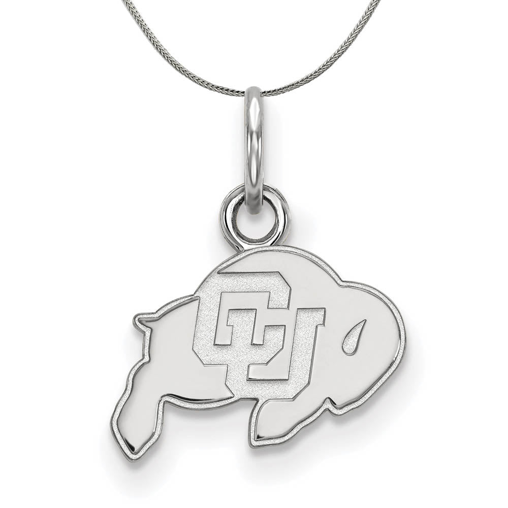 Sterling Silver U. of Colorado XS (Tiny) Pendant Necklace, Item N17652 by The Black Bow Jewelry Co.