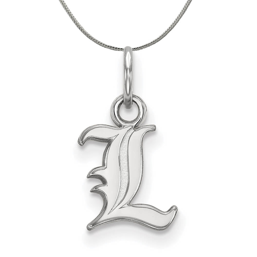 Sterling Silver U. of Louisville XS (Tiny) Pendant Necklace, Item N17660 by The Black Bow Jewelry Co.