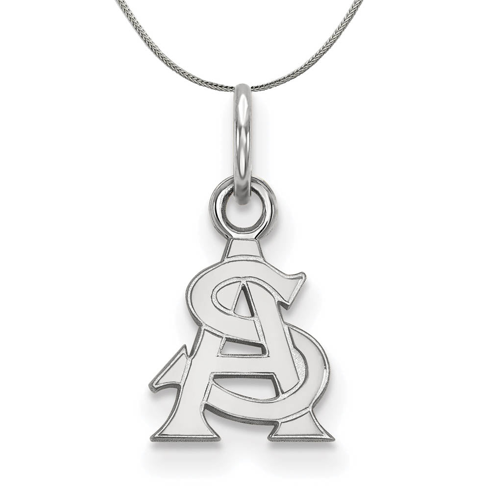Sterling Silver Arizona State XS (Tiny) Pendant Necklace, Item N17688 by The Black Bow Jewelry Co.