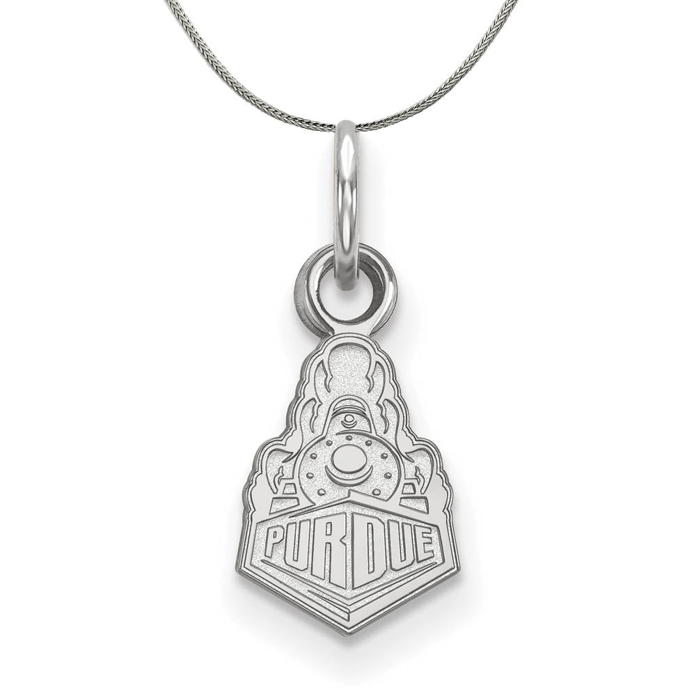 Sterling Silver Purdue XS (Tiny) Logo Necklace, Item N17692 by The Black Bow Jewelry Co.