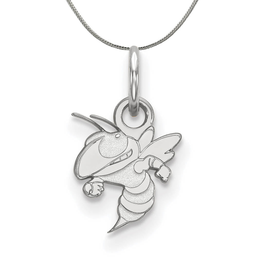 Sterling Silver Georgia Technology XS (Tiny) Pendant Necklace, Item N17695 by The Black Bow Jewelry Co.