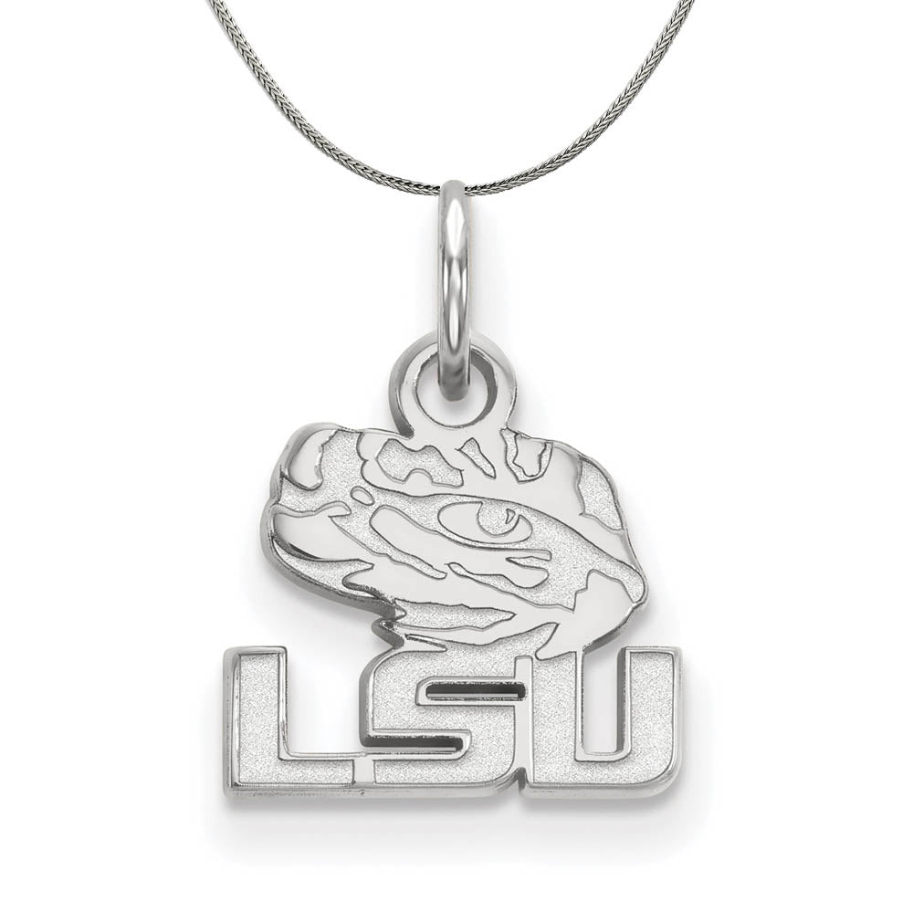 Sterling Silver Louisiana State XS (Tiny) Pendant Necklace, Item N17718 by The Black Bow Jewelry Co.