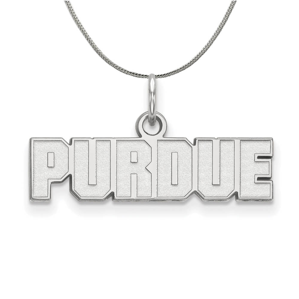 Sterling Silver Purdue XS (Tiny) Script Necklace, Item N17719 by The Black Bow Jewelry Co.