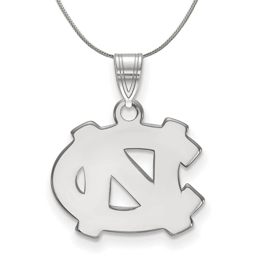 Sterling Silver North Carolina Small 'NC' Necklace, Item N17721 by The Black Bow Jewelry Co.