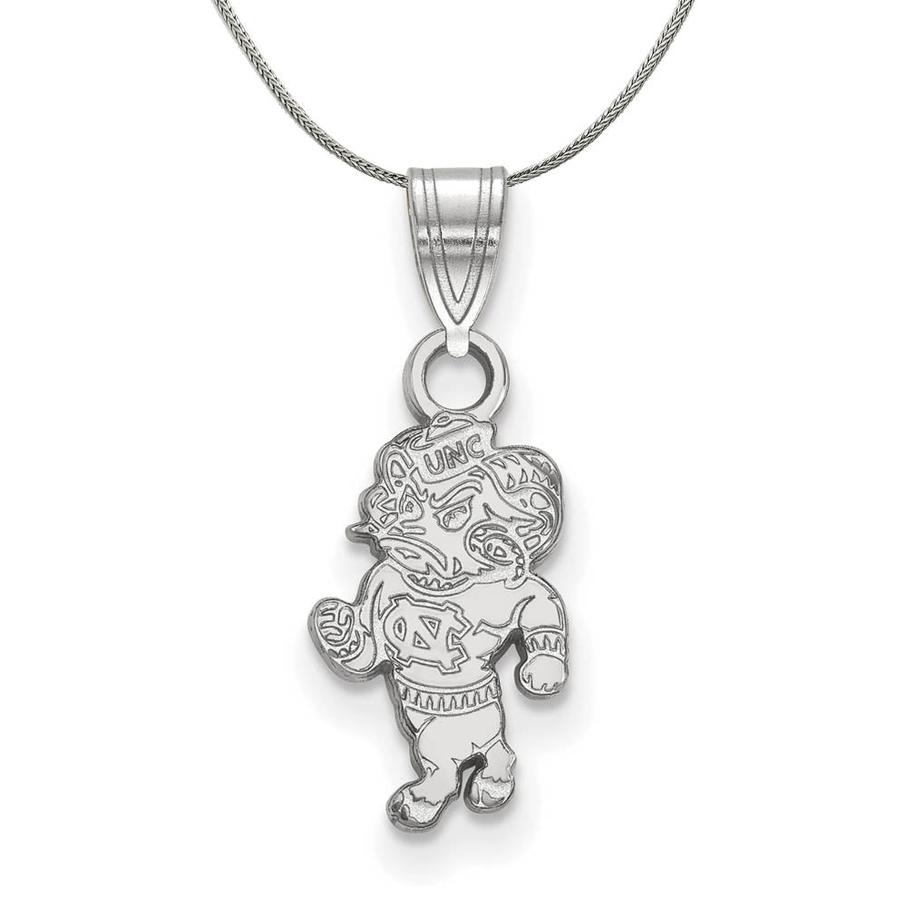 Sterling Silver North Carolina Small Pendant Necklace, Item N17745 by The Black Bow Jewelry Co.