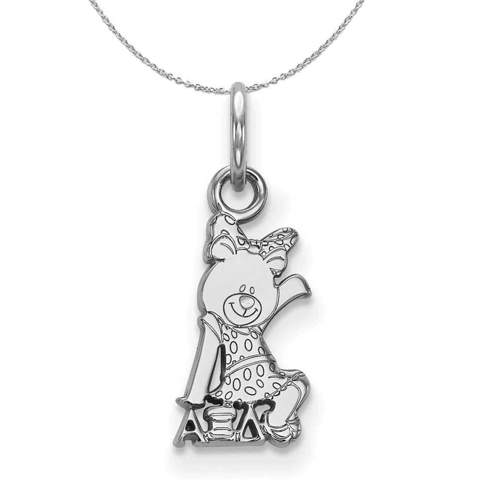 Sterling Silver Alpha Xi Delta XS (Tiny) Pendant Necklace, Item N17828 by The Black Bow Jewelry Co.