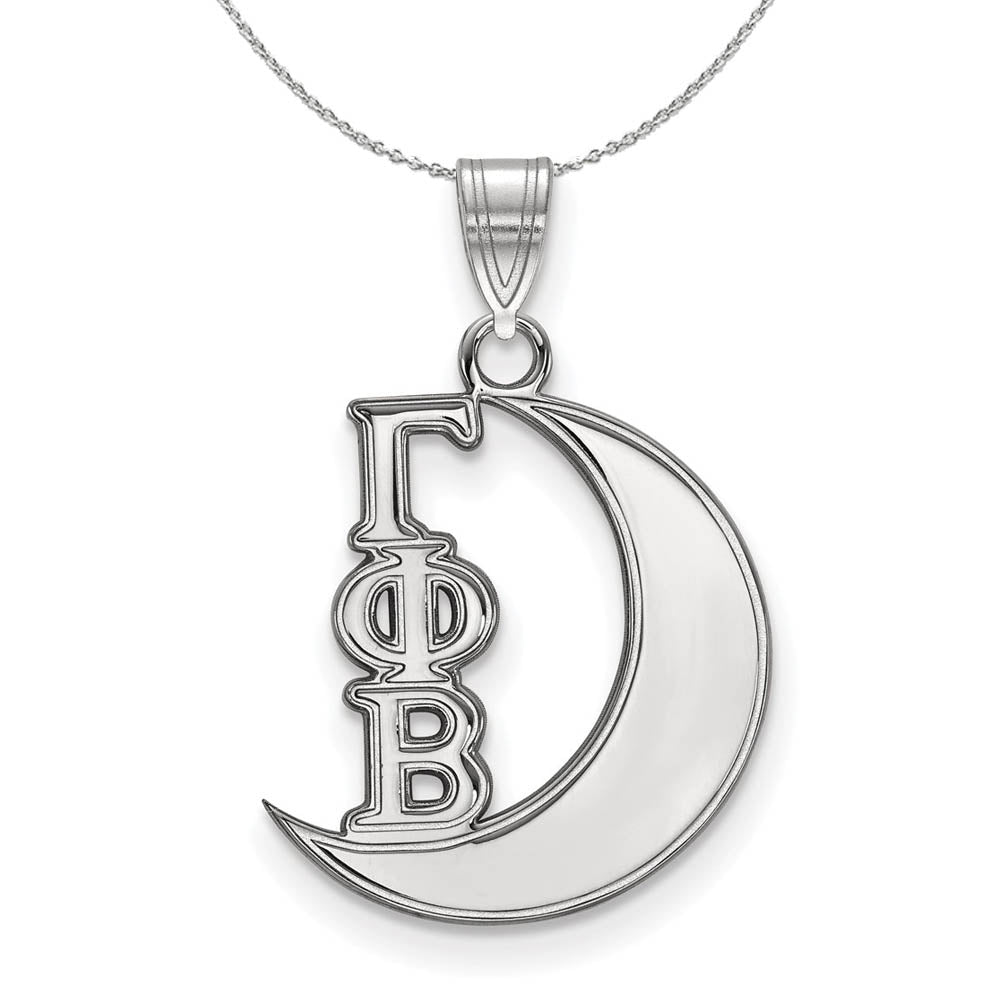 Sterling Silver Gamma Phi Beta Small Pendant Necklace, Item N17889 by The Black Bow Jewelry Co.