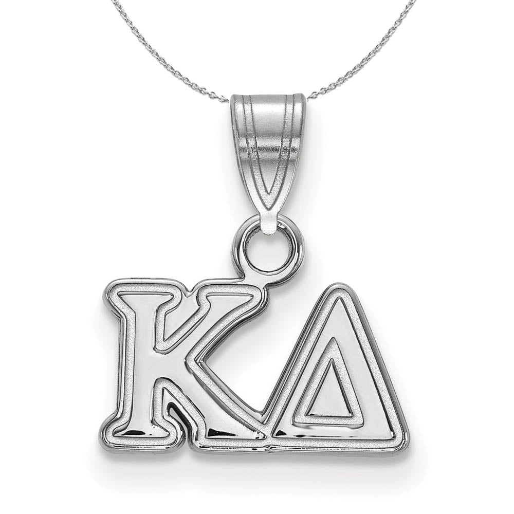 Sterling Silver Kappa Delta Small Greek Necklace, Item N17903 by The Black Bow Jewelry Co.
