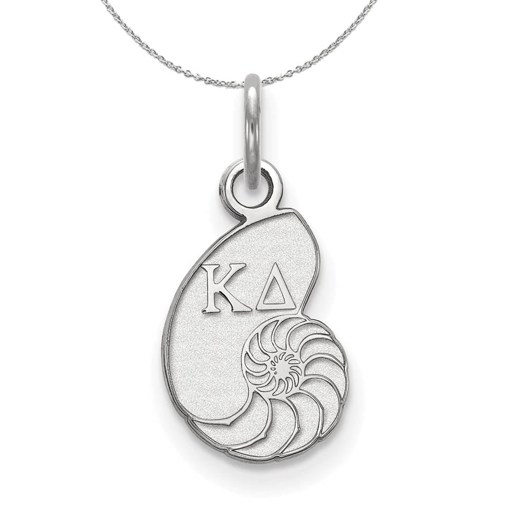 Sterling Silver Kappa Delta XS (Tiny) Pendant Necklace, Item N17907 by The Black Bow Jewelry Co.