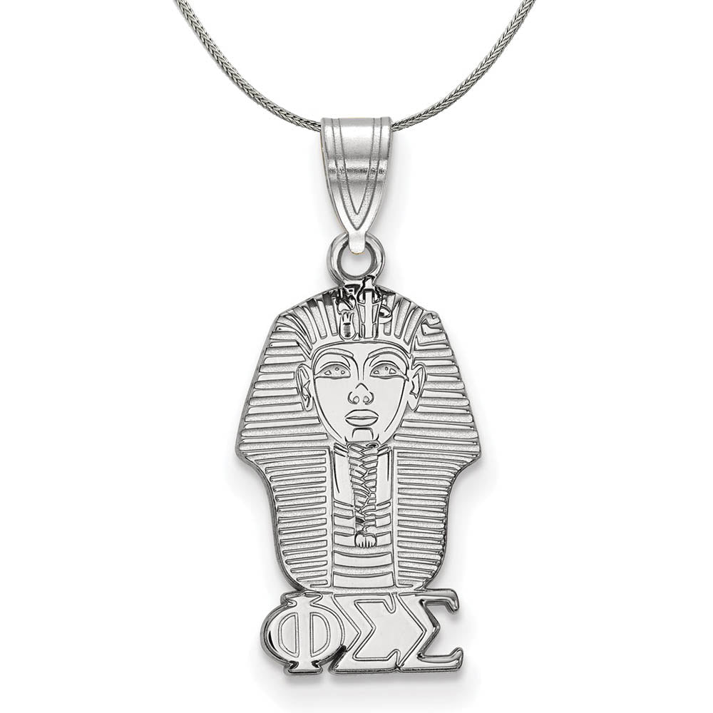 Sterling Silver Phi Sigma Sigma Small Pendant Necklace, Item N17938 by The Black Bow Jewelry Co.