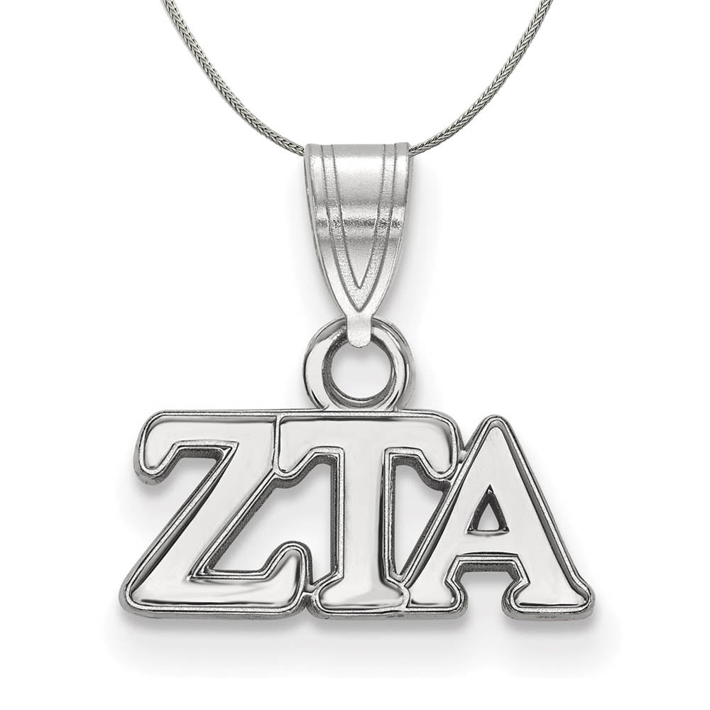 Sterling Silver Zeta Tau Alpha Small Greek Necklace, Item N17993 by The Black Bow Jewelry Co.