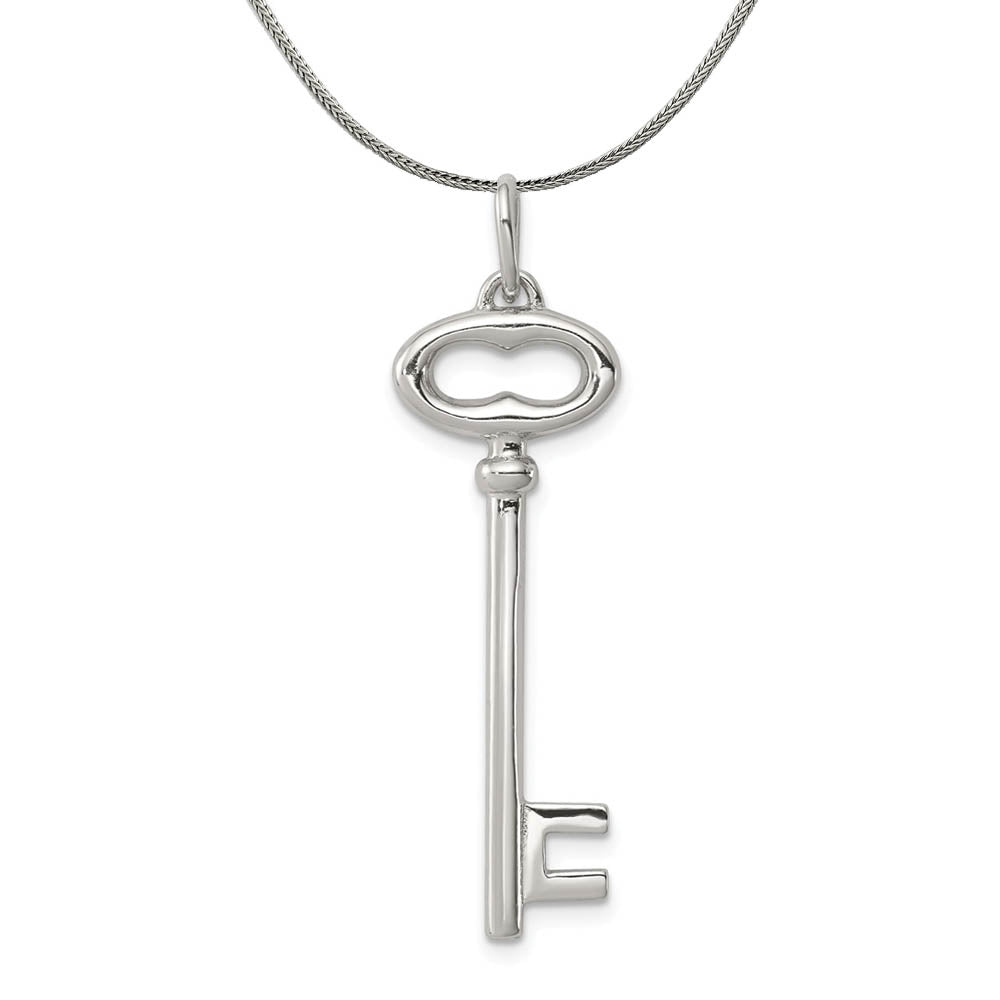 Sterling Silver Skeleton Key Necklace, Item N18010 by The Black Bow Jewelry Co.