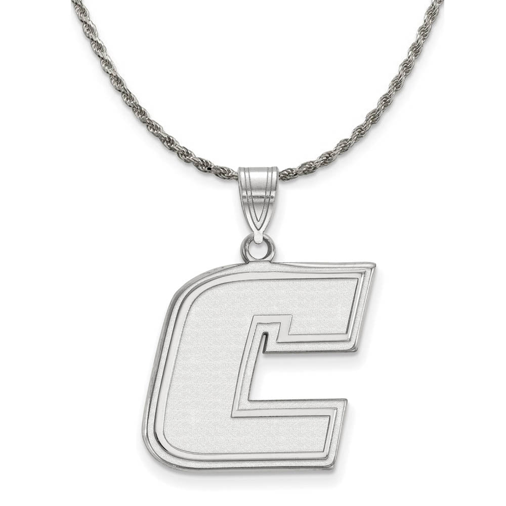 Sterling Silver U of Tennessee at Chattanooga Large Initial C Necklace, Item N18470 by The Black Bow Jewelry Co.