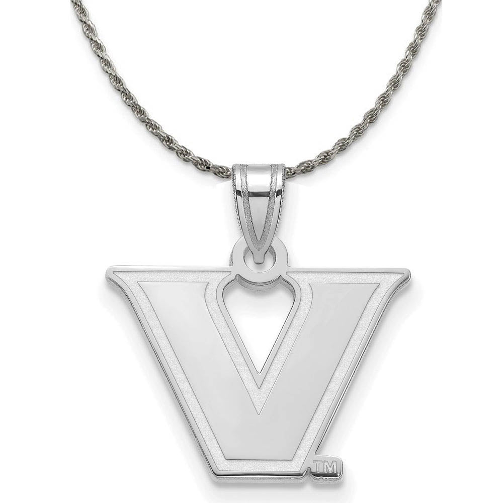 Sterling Silver Vanderbilt U. Large 'V' Star Necklace, Item N18475 by The Black Bow Jewelry Co.