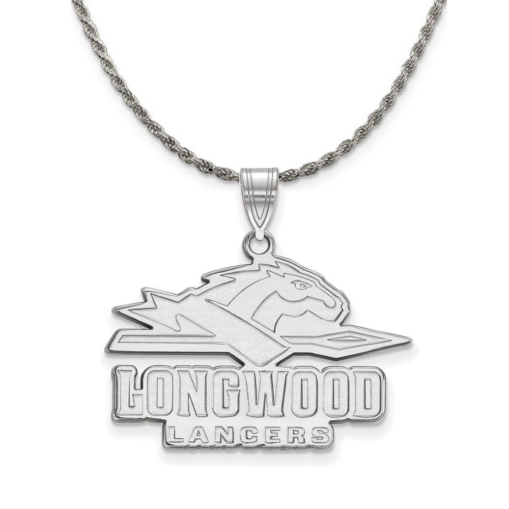 Sterling Silver Longwood U Large Pendant Necklace, Item N18485 by The Black Bow Jewelry Co.