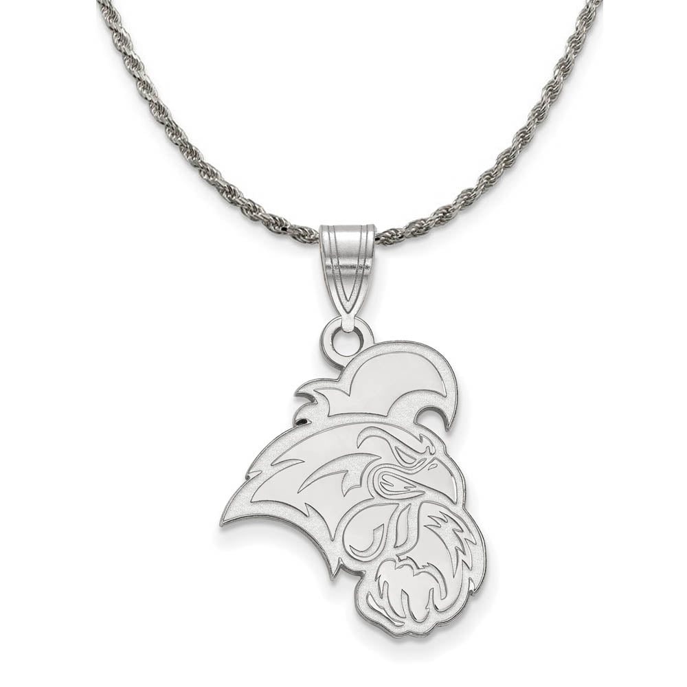 Sterling Silver Coastal Carolina U Lg Logo Pendant Necklace, Item N18500 by The Black Bow Jewelry Co.