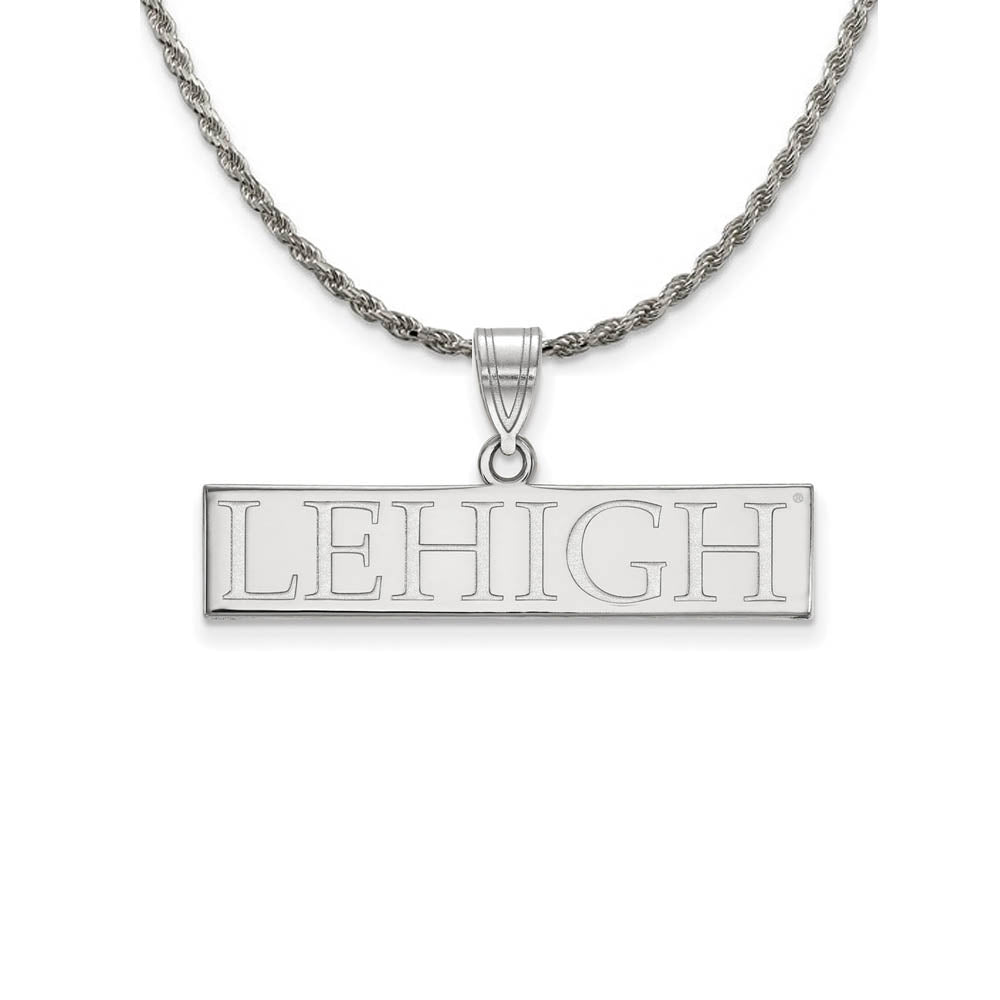 Sterling Silver Lehigh U Large Pendant Necklace, Item N18600 by The Black Bow Jewelry Co.