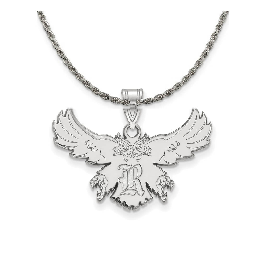 Sterling Silver Rice U. Large Pendant Necklace, Item N18621 by The Black Bow Jewelry Co.