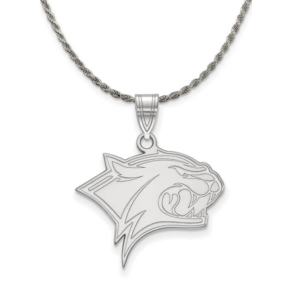 Sterling Silver U. of New Hampshire Large Pendant Necklace, Item N18631 by The Black Bow Jewelry Co.