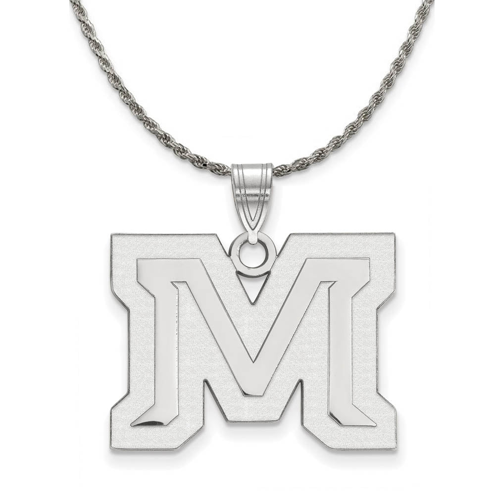 Sterling Silver Montana State Large Pendant Necklace, Item N18685 by The Black Bow Jewelry Co.