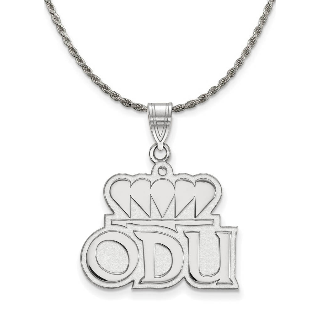Sterling Silver Old Dominion U. Large Pendant Necklace, Item N18713 by The Black Bow Jewelry Co.