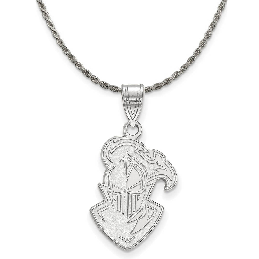 Sterling Silver Furman U Large Pendant Necklace, Item N18747 by The Black Bow Jewelry Co.
