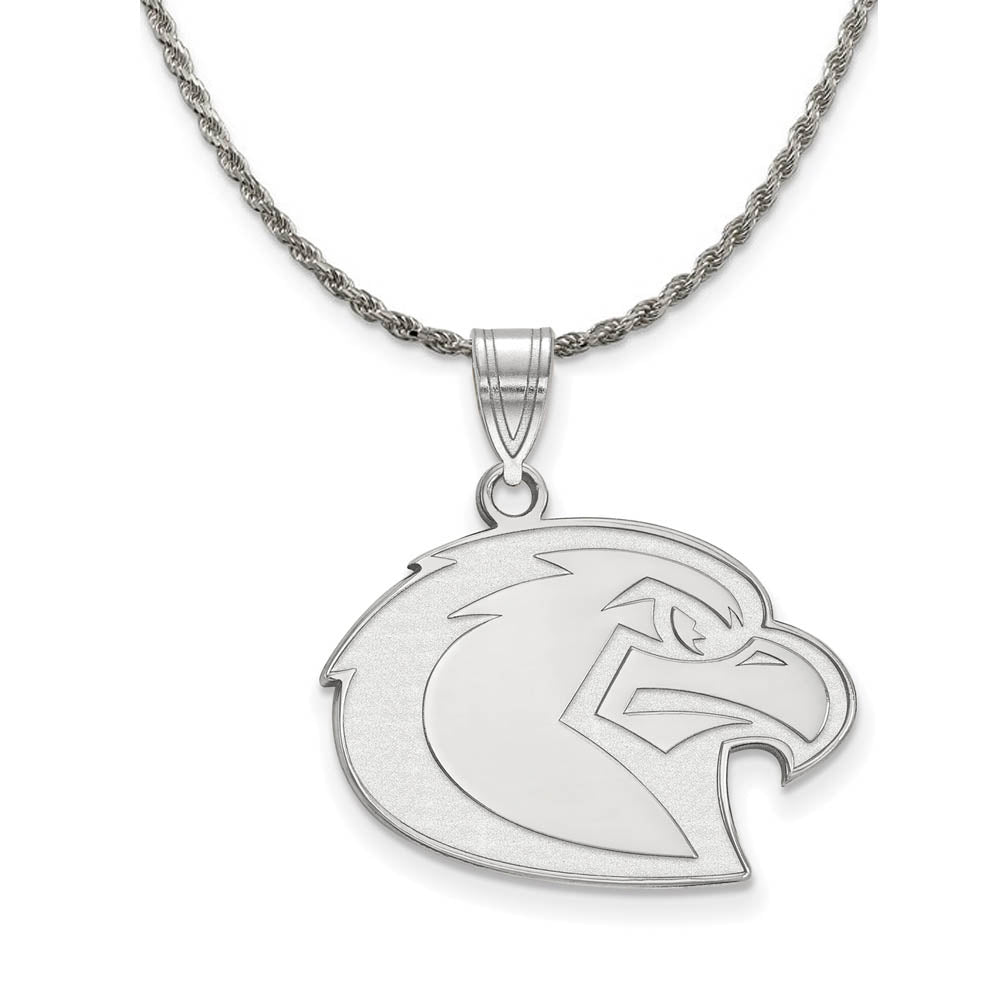 Sterling Silver Marquette U Large Pendant Necklace, Item N18787 by The Black Bow Jewelry Co.