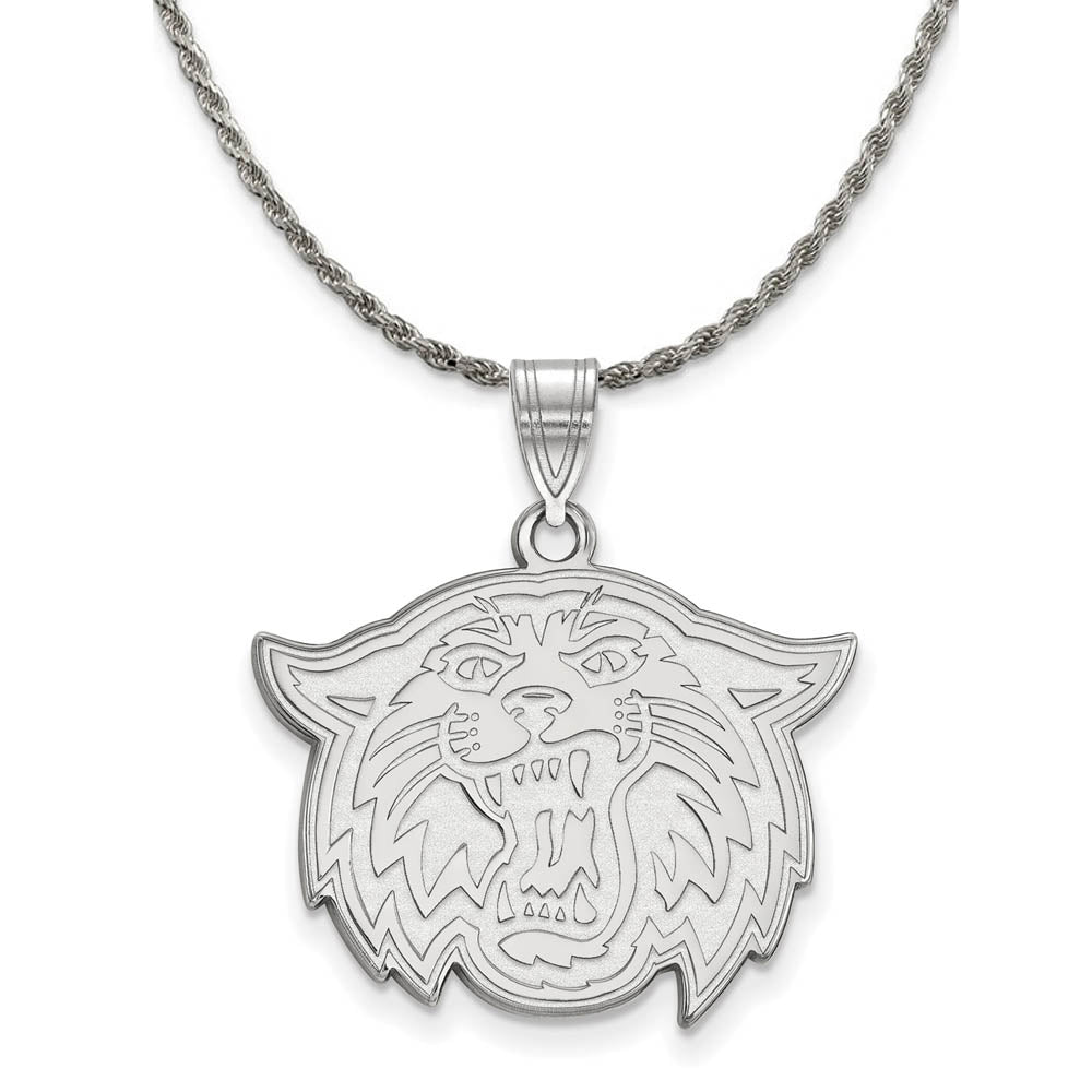 Sterling Silver Villanova U. Large Pendant Necklace, Item N18870 by The Black Bow Jewelry Co.