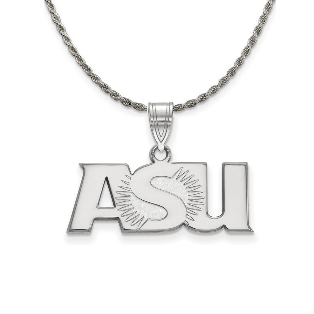 Sterling Silver Arizona State Large Pendant Necklace, Item N18902 by The Black Bow Jewelry Co.