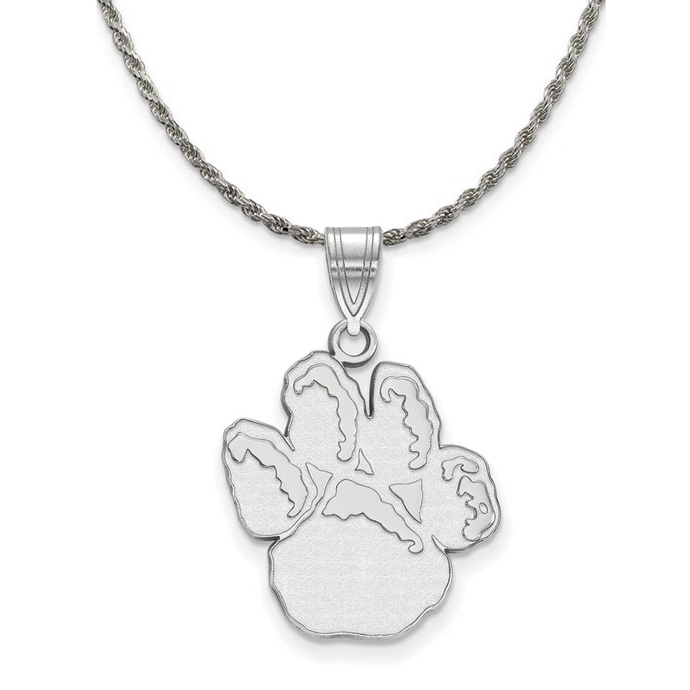 Sterling Silver U. of Pittsburgh Large Pendant Necklace, Item N18917 by The Black Bow Jewelry Co.