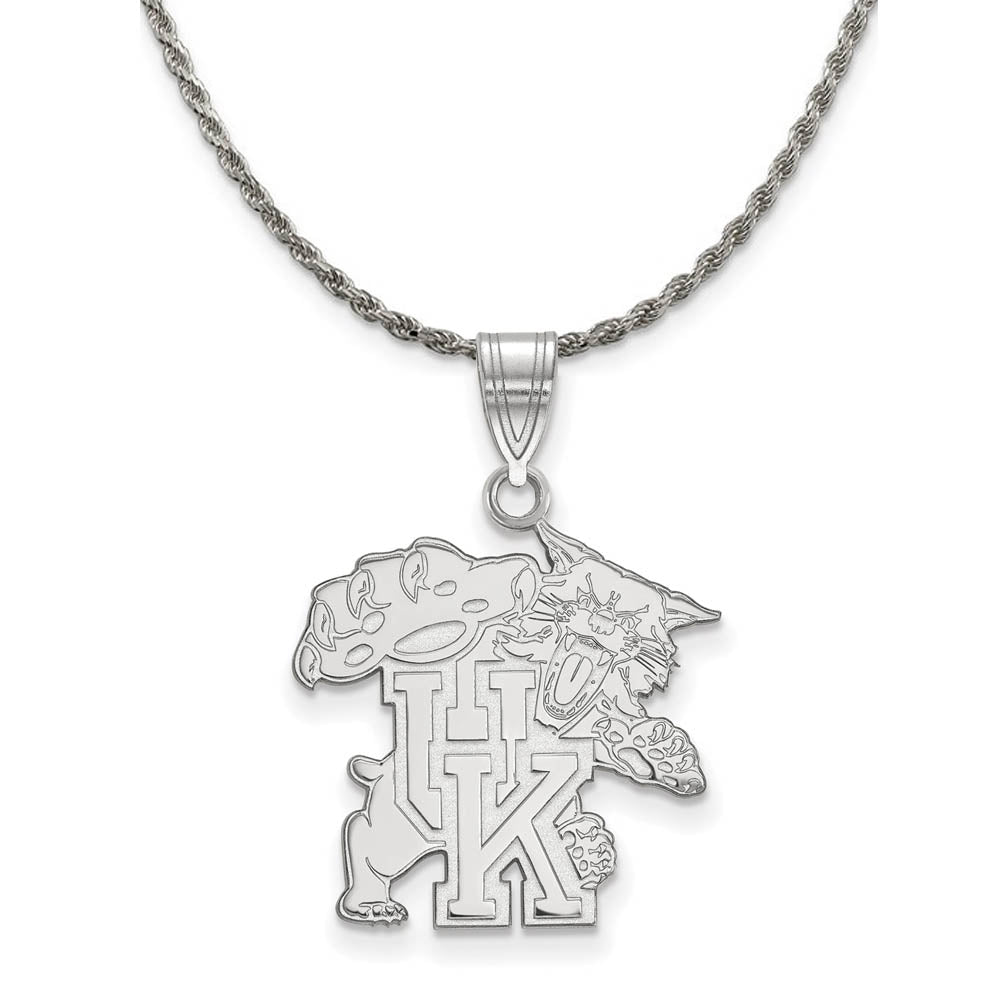 Sterling Silver U. of Kentucky Large Pendant Necklace, Item N18933 by The Black Bow Jewelry Co.