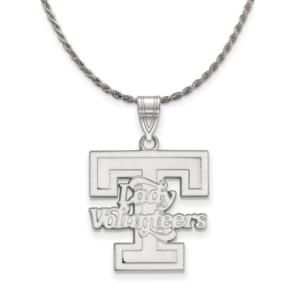 Sterling Silver U. of Tennessee Large Lady Vols Necklace, Item N18939 by The Black Bow Jewelry Co.