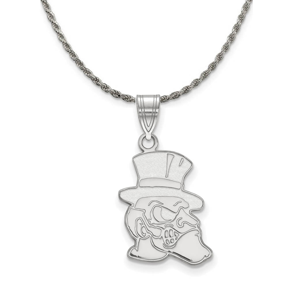 Sterling Silver Wake Forest U. Large Pendant Necklace, Item N18961 by The Black Bow Jewelry Co.