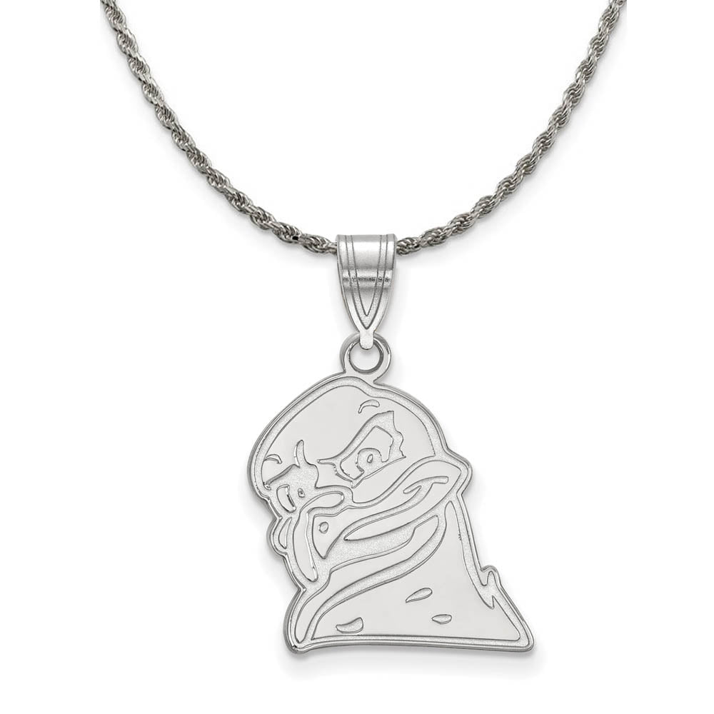 Sterling Silver Virginia Tech Large Pendant Necklace, Item N18969 by The Black Bow Jewelry Co.