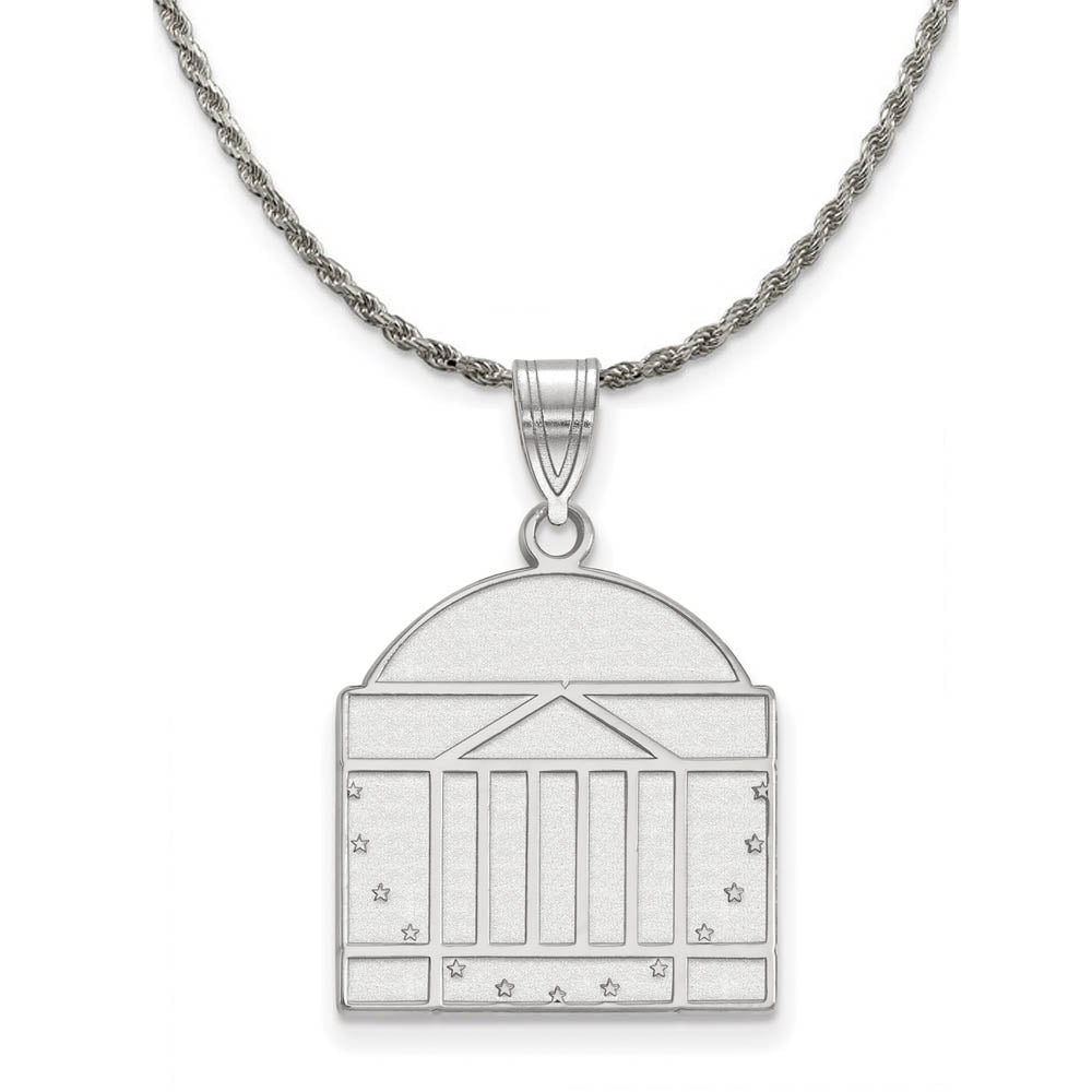 Sterling Silver U. of Virginia Large Pendant Necklace, Item N18985 by The Black Bow Jewelry Co.