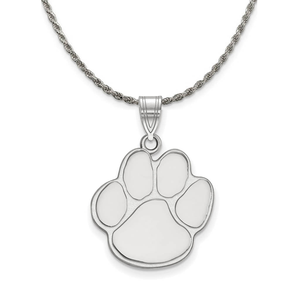 Sterling Silver Auburn U Large Pendant Necklace, Item N19000 by The Black Bow Jewelry Co.