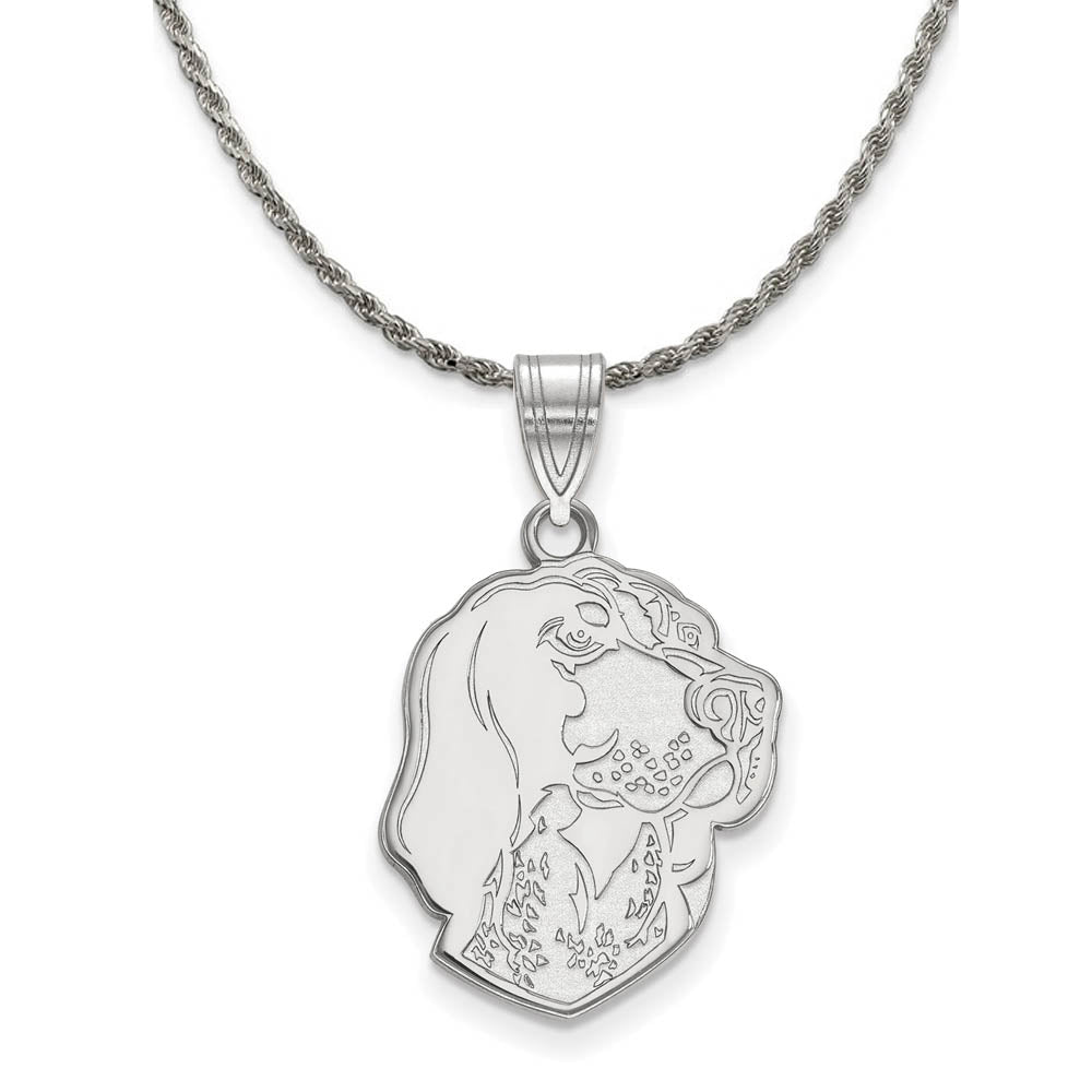 Sterling Silver U. of Tennessee Large Logo Pendant Necklace, Item N19002 by The Black Bow Jewelry Co.