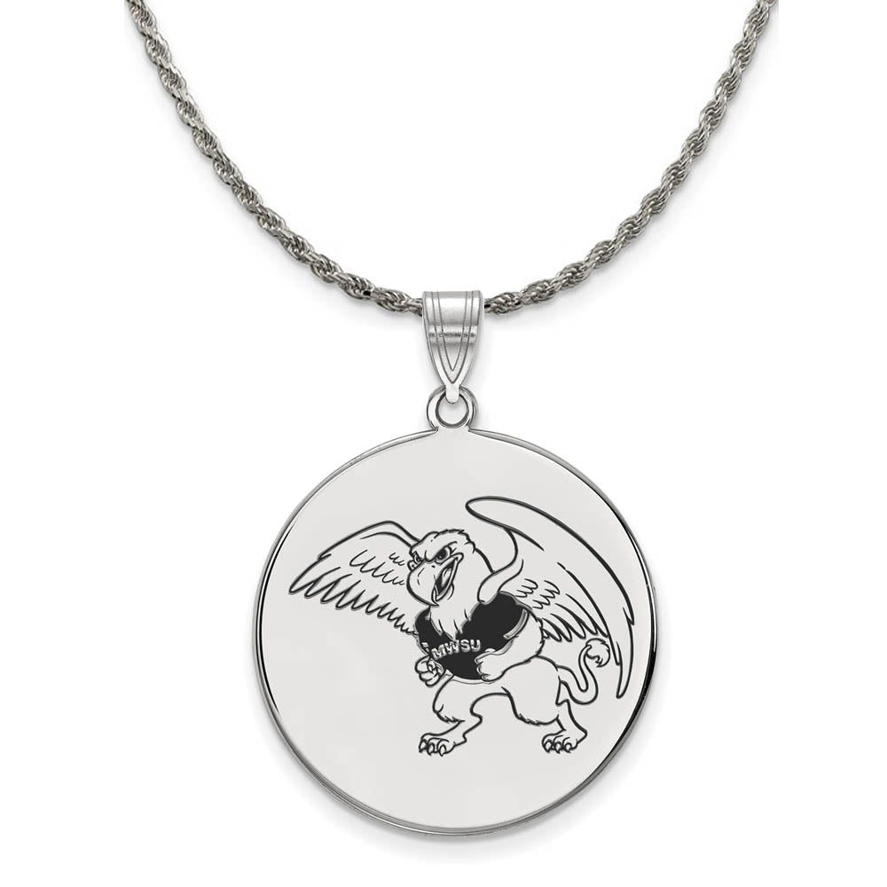 Sterling Silver Missouri Western State XL Enamel Necklace, Item N19049 by The Black Bow Jewelry Co.