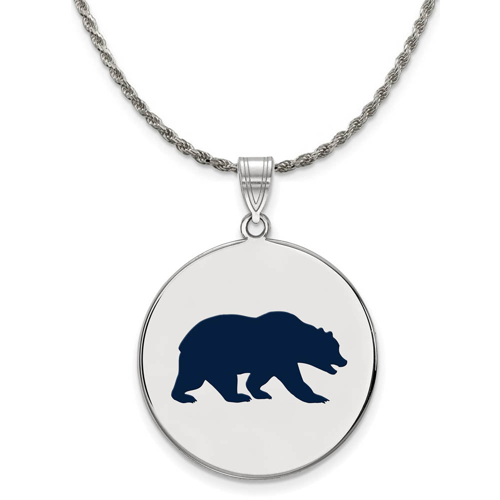 Sterling Silver California Berkeley XL Enamel Necklace, Item N19121 by The Black Bow Jewelry Co.