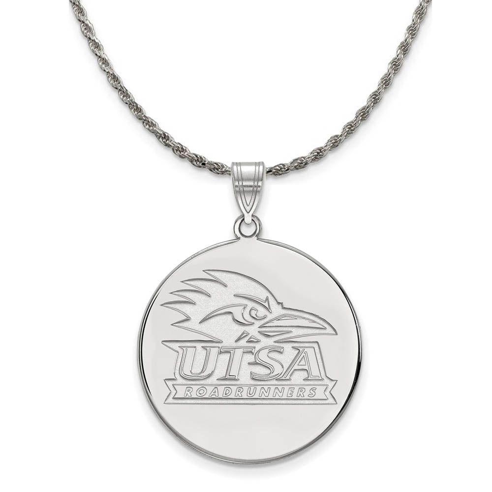 Sterling Silver U. of Texas at San Antonio XL Pendant Necklace, Item N19215 by The Black Bow Jewelry Co.