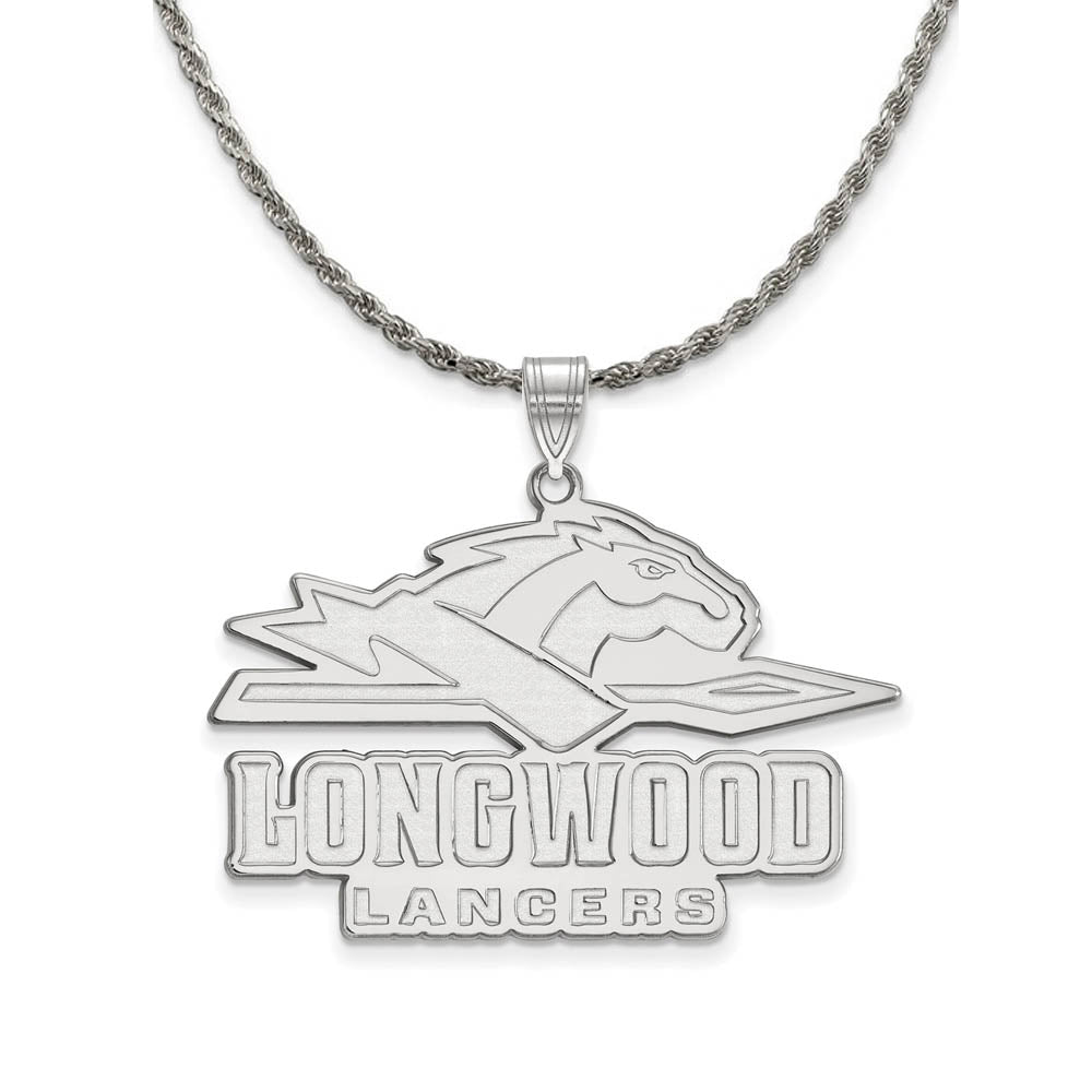 Sterling Silver Longwood U XL Pendant Necklace, Item N19237 by The Black Bow Jewelry Co.